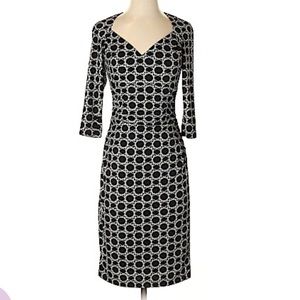 David Meister Dress Black and White Lined. Size 2. Worn Once.